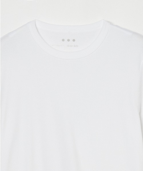 「three dots」 半袖Tシャツ LARGE ホワイト メンズ_画像9