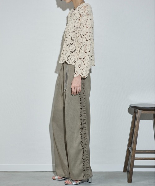 「THE YOn」 イージーパンツ FREE レディッシュグレー レディース_画像3