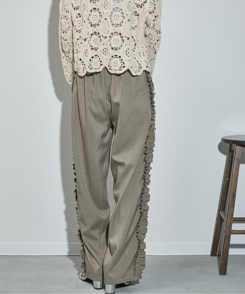 「THE YOn」 イージーパンツ FREE レディッシュグレー レディース_画像4