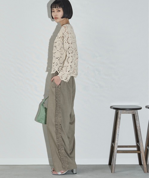 「THE YOn」 イージーパンツ FREE レディッシュグレー レディース_画像8