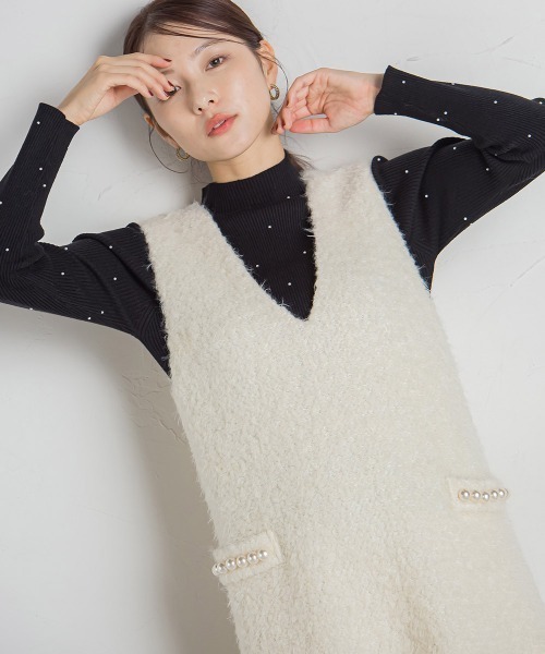 「QUEENS COURT」 サロペットスカート S ホワイト レディース_画像2