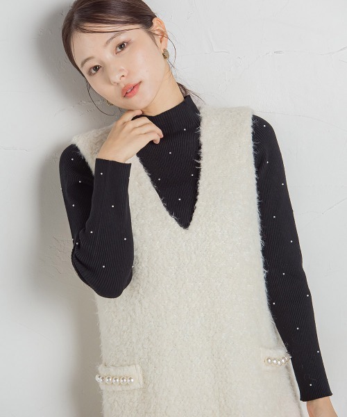 「QUEENS COURT」 サロペットスカート S ホワイト レディース_画像3