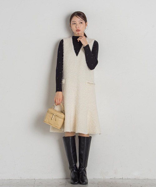 「QUEENS COURT」 サロペットスカート S ホワイト レディース_画像5