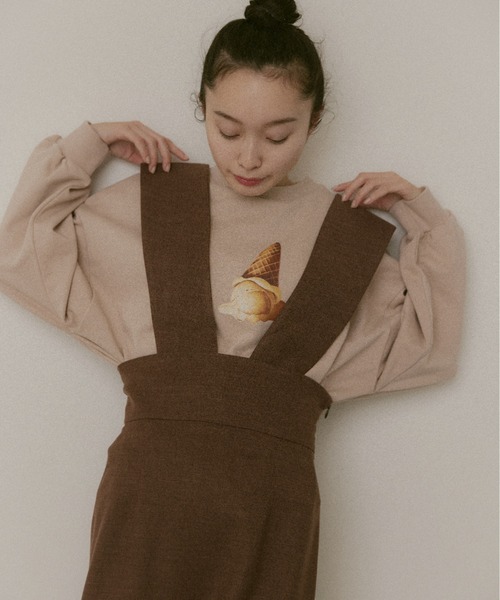 「moi tytto」 スウェットカットソー FREE ベージュ レディース_画像2