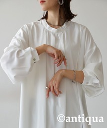 「antiqua」 長袖チュニック P ブラック レディースの画像3