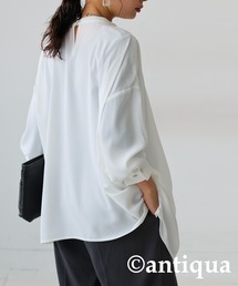 「antiqua」 長袖チュニック P ブラック レディースの画像6