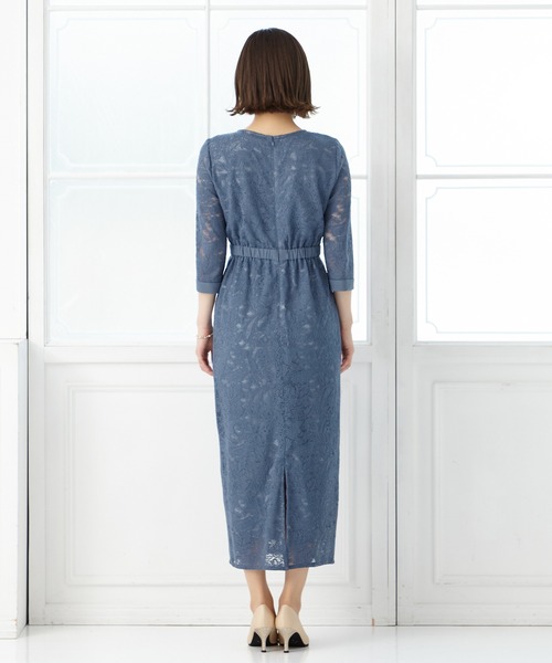 AIMER（エメ） 7分袖ワンピース MEDIUM ブルー レディース : ZOZOTOWN