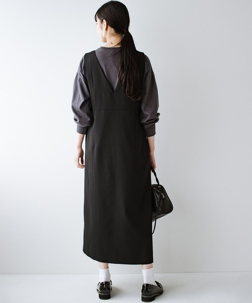 「haco!」 サロペットスカート MEDIUM ブラック レディース_画像9
