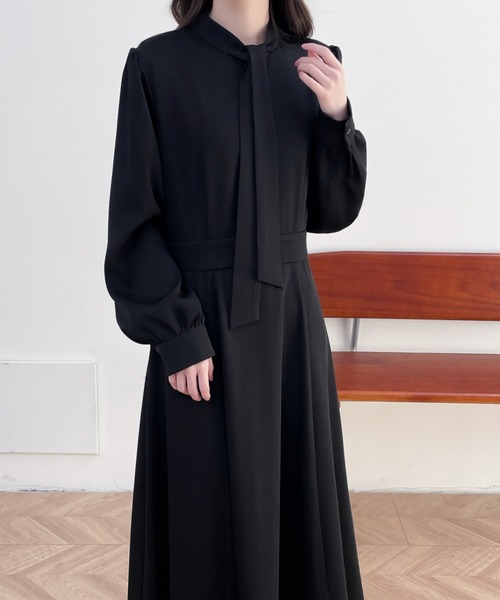 「ABITOKYO」 長袖ワンピース X-LARGE ブラック レディース_画像3