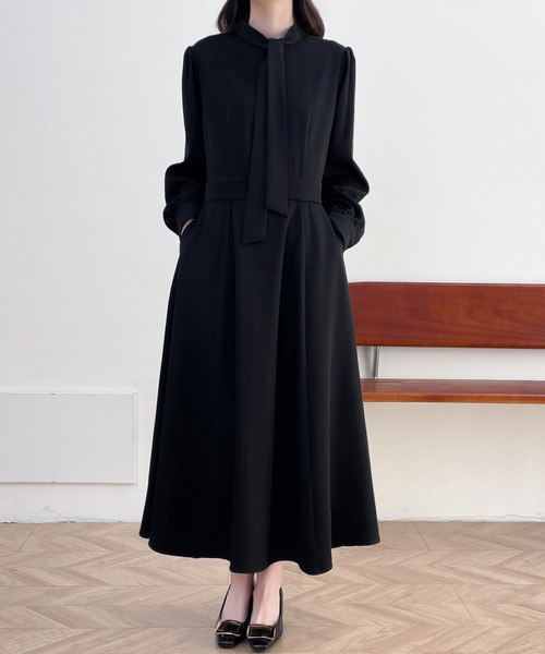 「ABITOKYO」 長袖ワンピース X-LARGE ブラック レディース_画像5