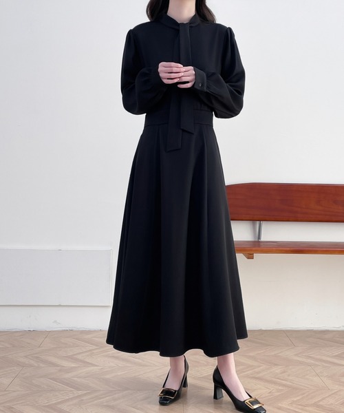 「ABITOKYO」 長袖ワンピース X-LARGE ブラック レディース_画像6