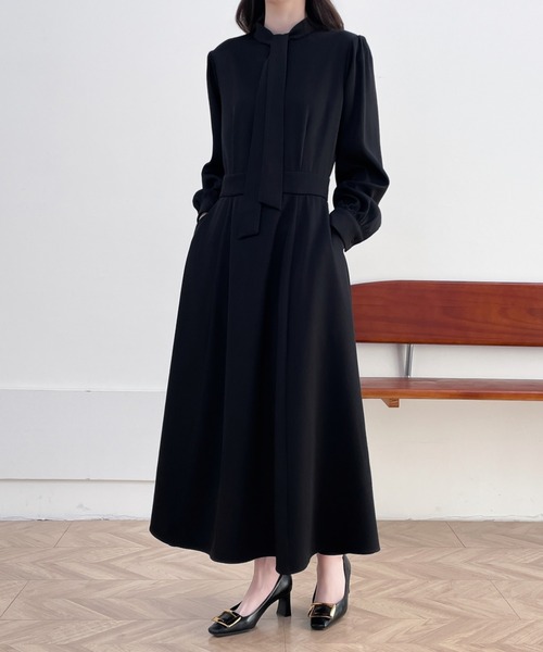 「ABITOKYO」 長袖ワンピース X-LARGE ブラック レディース_画像7