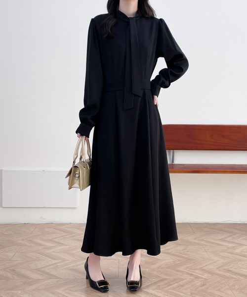 「ABITOKYO」 長袖ワンピース X-LARGE ブラック レディース_画像8