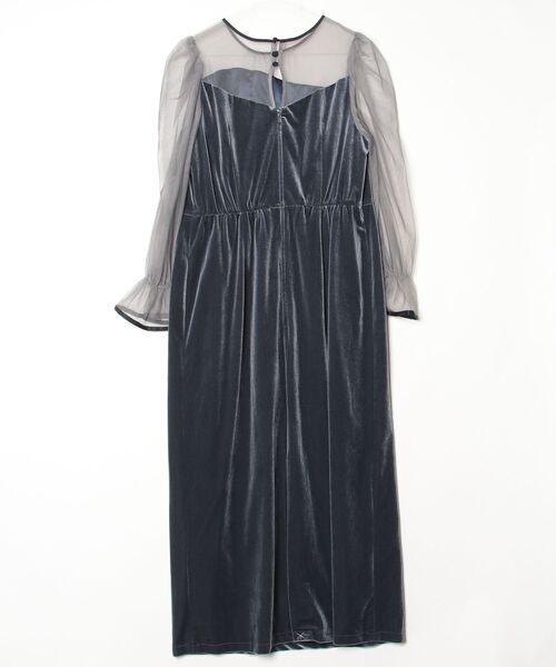 「Callarus」 長袖ワンピース LL グレー レディース_画像2