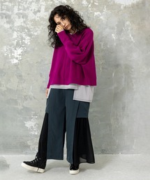 「OSMOSIS」 長袖ニット ONE SIZE ピンク レディースの画像2