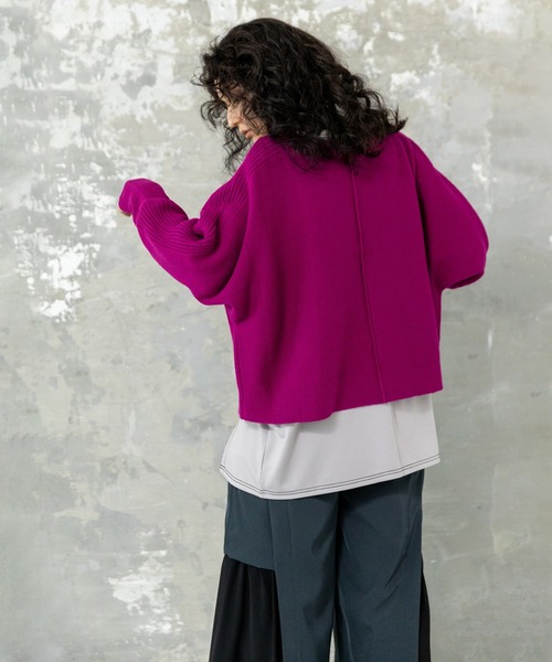 「OSMOSIS」 長袖ニット ONE SIZE ピンク レディースの画像6