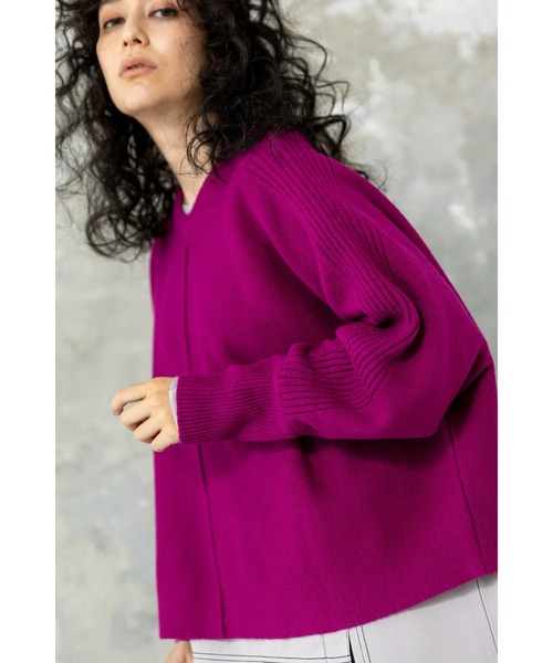 「OSMOSIS」 長袖ニット ONE SIZE ピンク レディースの画像7