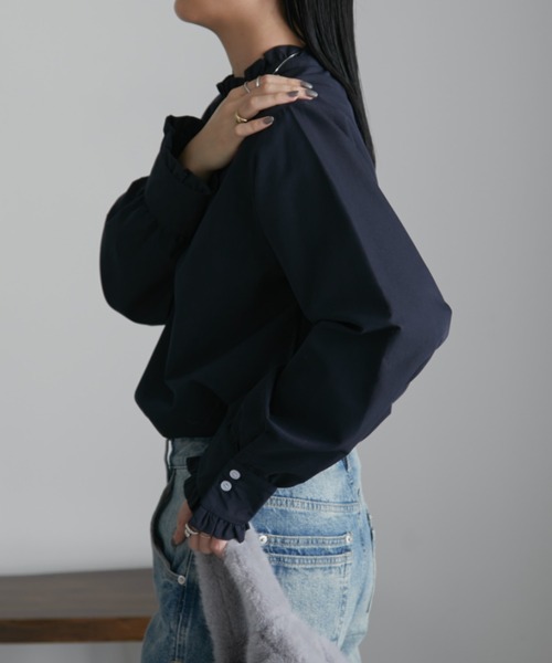 「Aunt Marie's」 長袖ブラウス FREE ブルー レディース_画像6