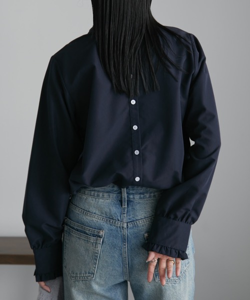 「Aunt Marie's」 長袖ブラウス FREE ブルー レディース_画像8