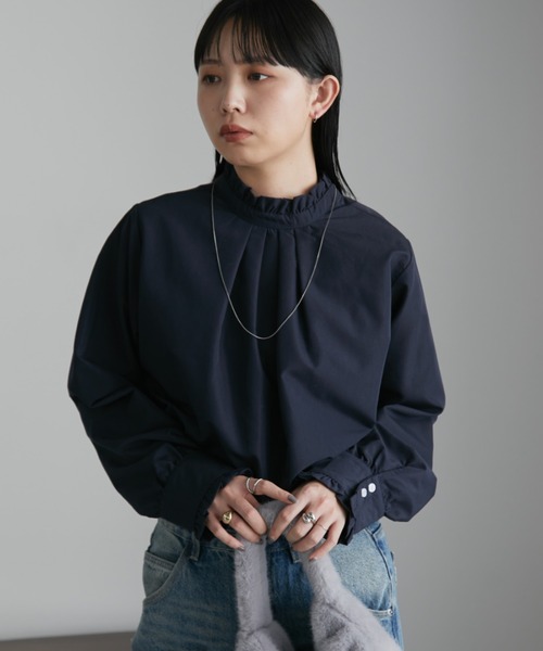 「Aunt Marie's」 長袖ブラウス FREE ブルー レディース_画像9