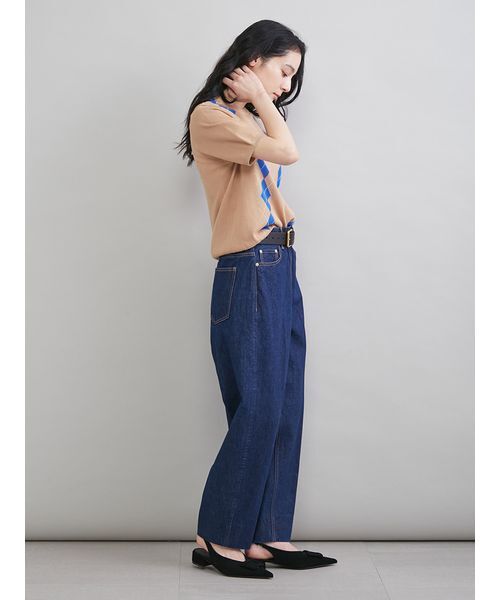 美品✨マルニ　フレアデニムパンツ　ワイドデニム　センタープレス　インディゴ　36 Mila Owen（ミラオーウェン） ジーンズ デニム デニムパンツ センター