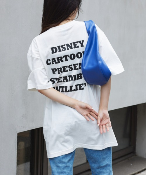 「MICKEY MOUSE」 半袖Tシャツ M グレー レディース_画像6