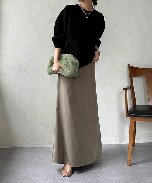 「DouDou」 長袖カットソー FREE ネイビー レディース_画像3