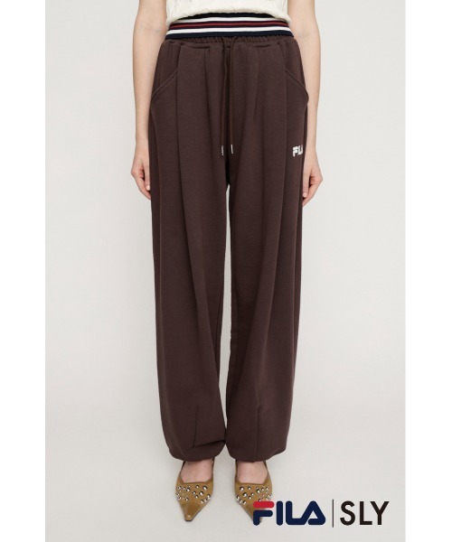 スウェットパンツ ジャージ FILA x SLY BARREL LEG SW PT フィラスライバレルレッグスウェットパンツ 春服 レディース