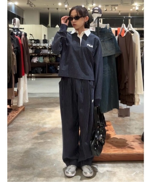 スウェットパンツ ジャージ FILA x SLY BARREL LEG SW PT フィラスライバレルレッグスウェットパンツ 春服 レディース_21