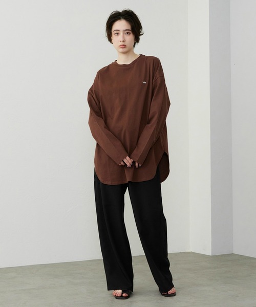Lee（リー） tシャツ ラウンドヘム ロングスリーブTシャツ レディース
