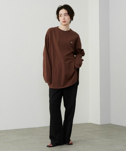 Lee（リー） tシャツ ラウンドヘム ロングスリーブTシャツ レディース