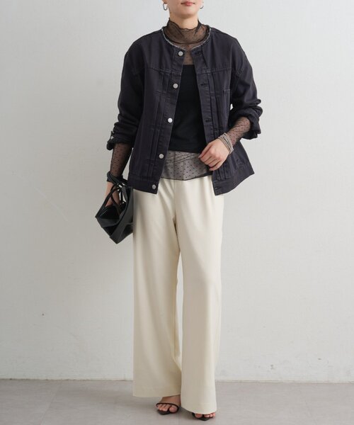 Loungedress(ラウンジドレス) デニムジャケット gジャン 「ainode Loungedress(ラウンジドレス) デニムジャケット gジャン 「ainode