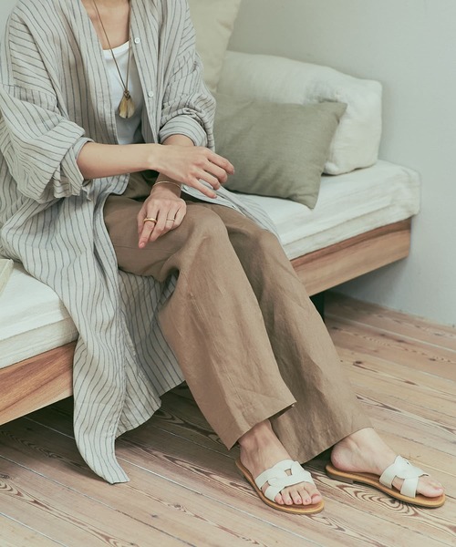 「URBAN RESEARCH DOORS」 イージーパンツ MEDIUM ベージュ レディース_画像3