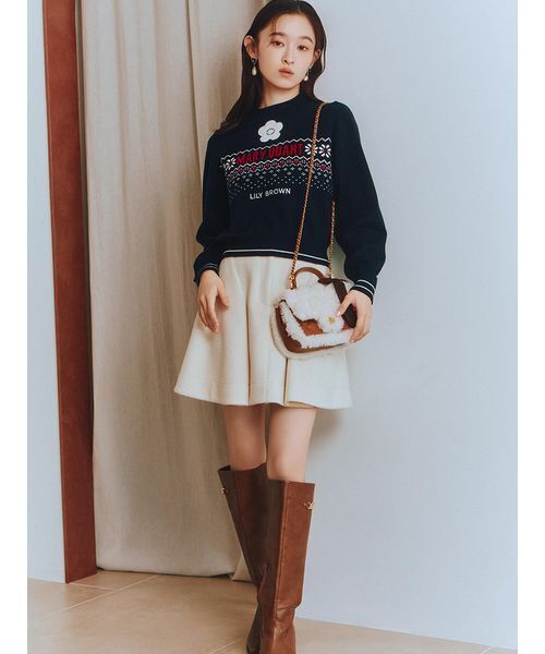 「LILY BROWN」 2WAYバッグ「MARY QUANTコラボ」 F ブラック レディースの画像