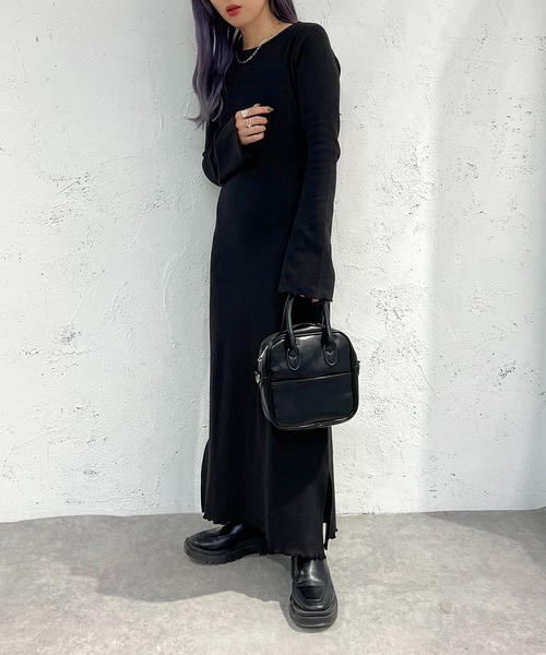 「apres jour mignon」 長袖ワンピース X-LARGE ダークブラウン レディース_画像5
