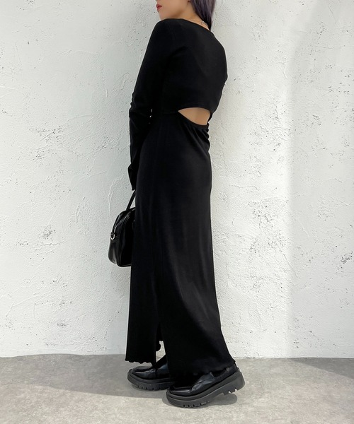「apres jour mignon」 長袖ワンピース X-LARGE ダークブラウン レディース_画像6