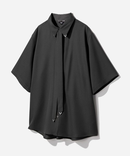 HARE ブラック　黒　シャツ HARE（ハレ） シャツ 「SET UP対応」シルバーパーツボウタイシャツ