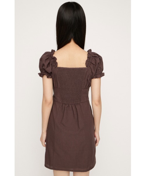 SLY GATHER RIBBON S/OP ギャザーリボンミニワンピース SLY（スライ） ワンピース GATHER RIBBON S/OP ギャザーリボンミニ