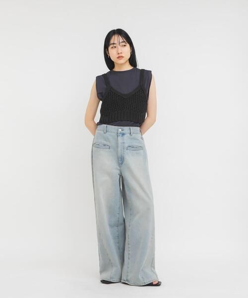 KBF（ケービーエフ） ジーンズ デニム デニムパンツ WIDEレッグ