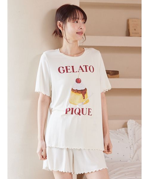 新品未使用 ジェラピケ ルームウェア 上下セット 半袖 タグ付 パジャマ gelato pique（ジェラートピケ） パジャマ ルームウェア 「ONLINE限定