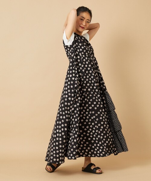 「Freada」 ノースリーブワンピース フリ- ネイビー レディース_画像7
