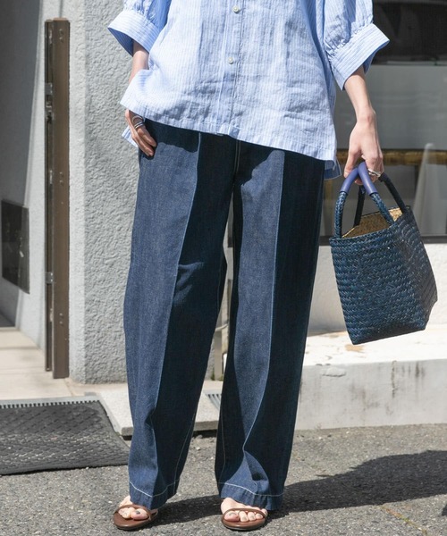 「FORK&SPOON」 デニムパンツ 2 ブルー レディース_画像7
