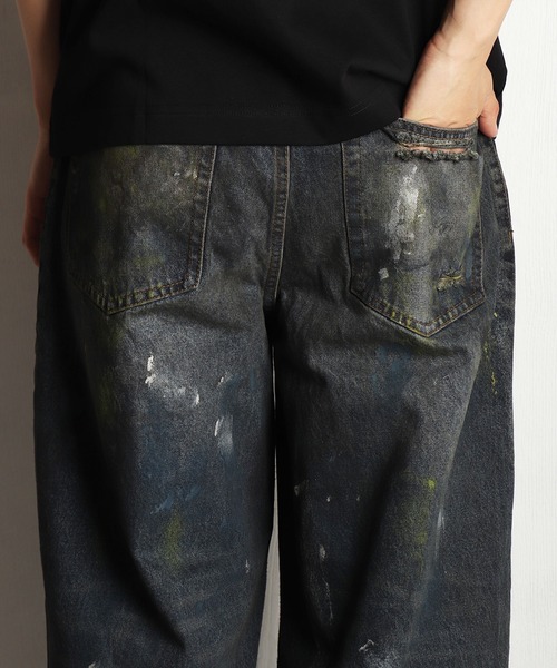 WESTSEA（ウエストシー） ワイドパンツ ジーンズ ペイント加工