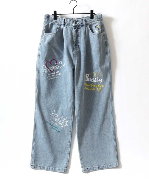 「Mark Gonzales」 デニムパンツ M サックスブルー メンズ_画像2