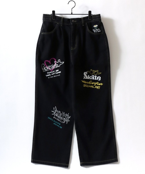 「Mark Gonzales」 デニムパンツ M サックスブルー メンズ_画像4
