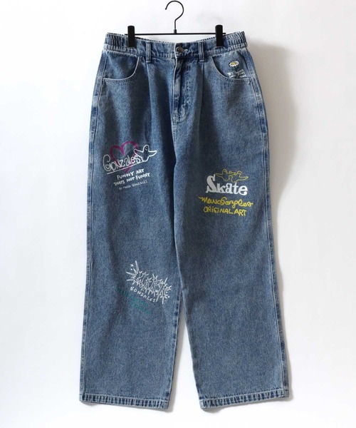 「Mark Gonzales」 デニムパンツ M サックスブルー メンズ_画像8