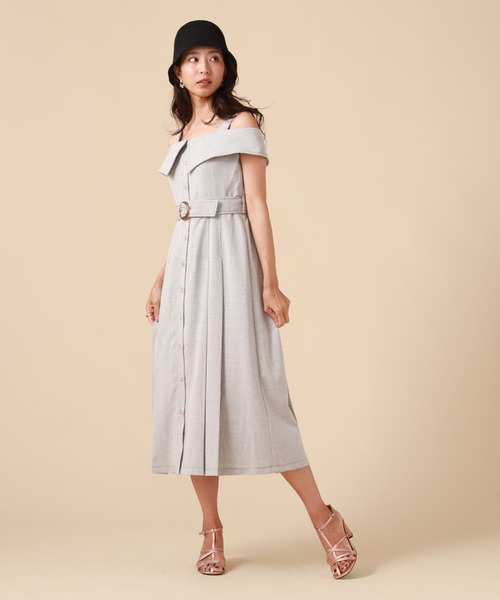 「Cheek」 キャミソールワンピース SMALL グレー レディース_画像3