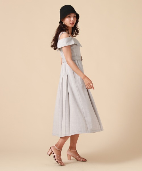 「Cheek」 キャミソールワンピース SMALL グレー レディース_画像4