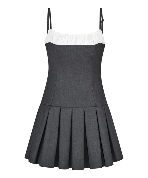 ANDWANG ワンピース Slim tie pleats mini dress : ZOZOTOWN Yahoo!店