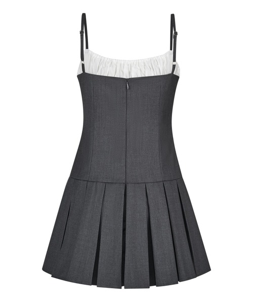 ANDWANG ワンピース Slim tie pleats mini dress : ZOZOTOWN Yahoo!店